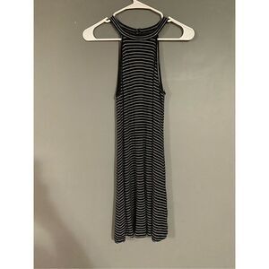 American Eagle Soft And Sexy Black And White High Neck Halter Dress Size S